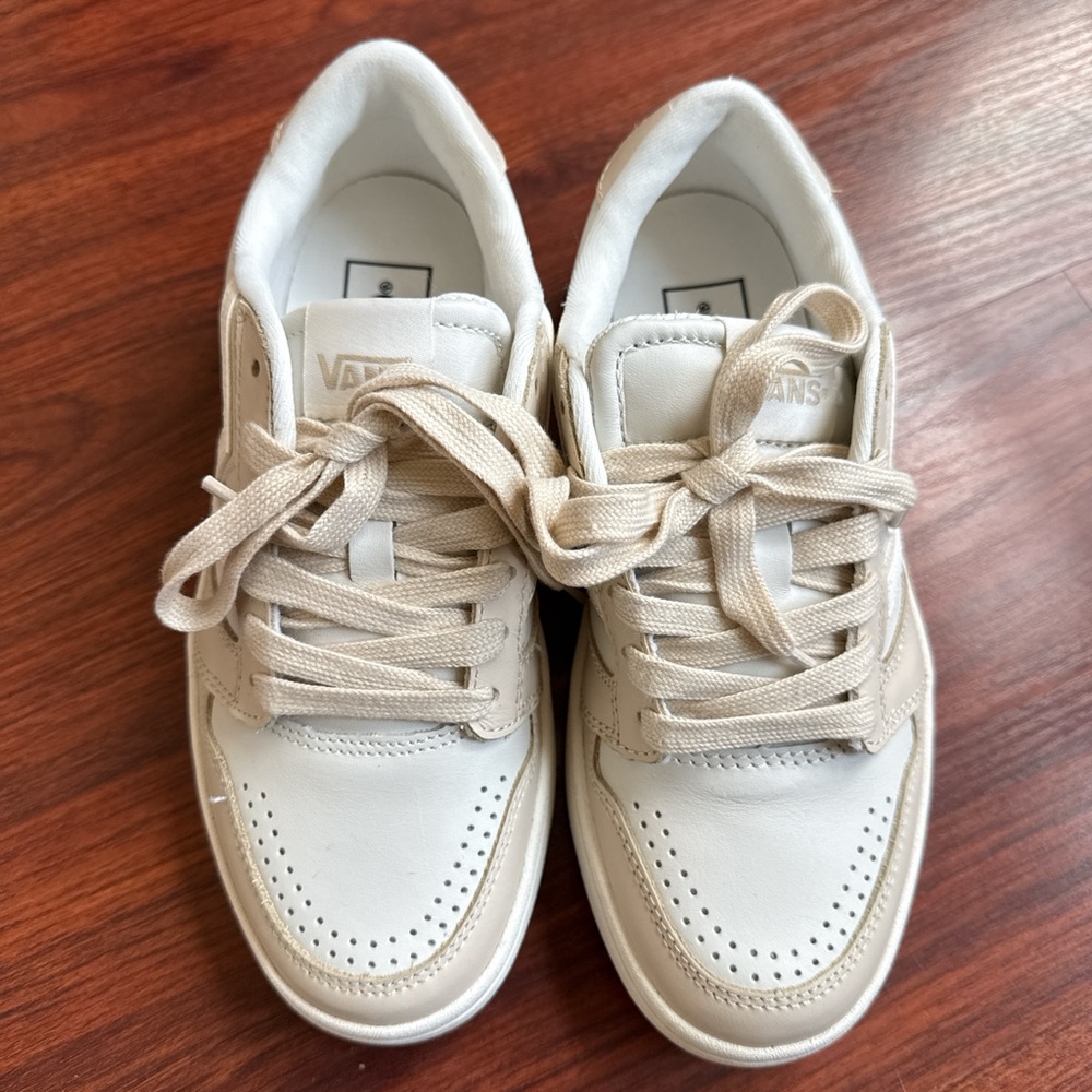 Vans Off-White Leather Sneakers